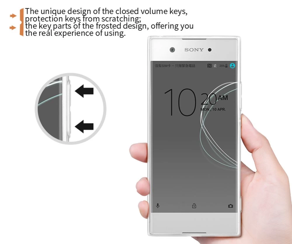 Sony Xperia XA1 skal transparent TPU