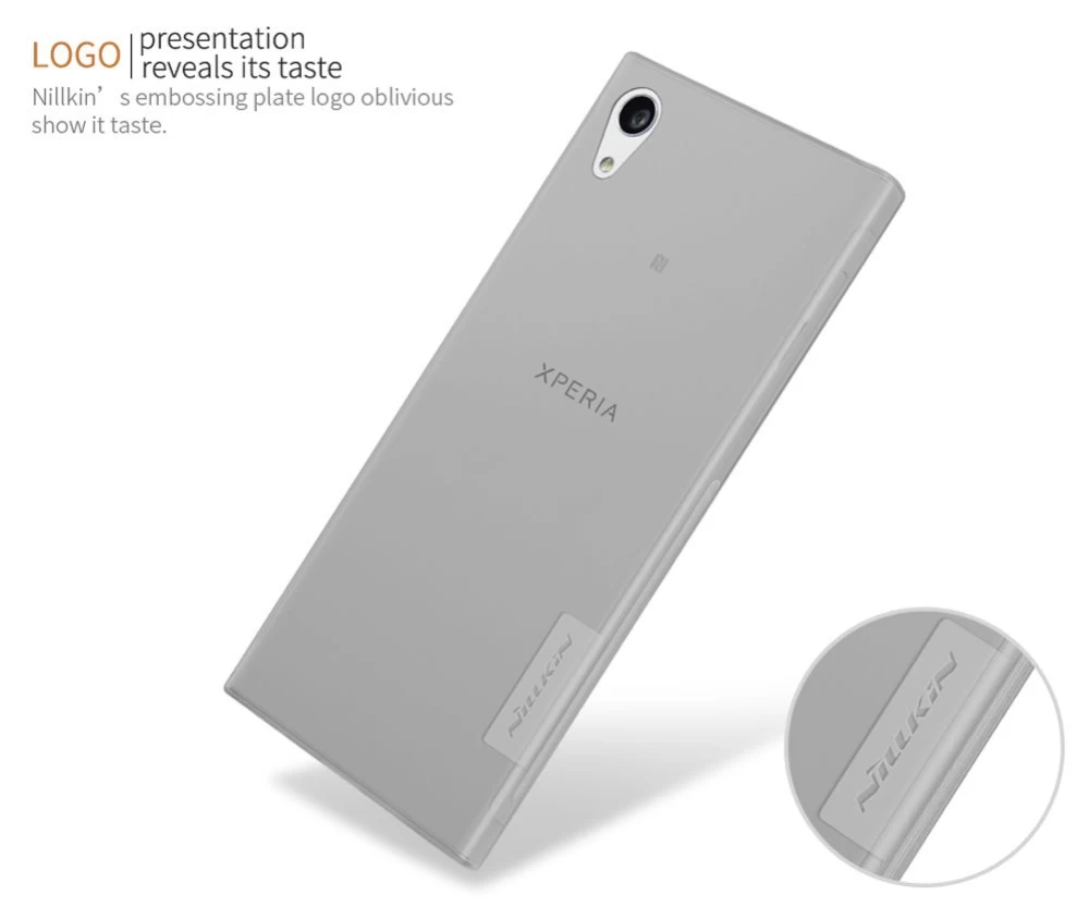 Sony Xperia XA1 skal transparent grå TPU