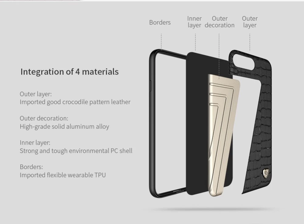 Apple iPhone 7 Plus vāciņš melns Nillkin Hybrid