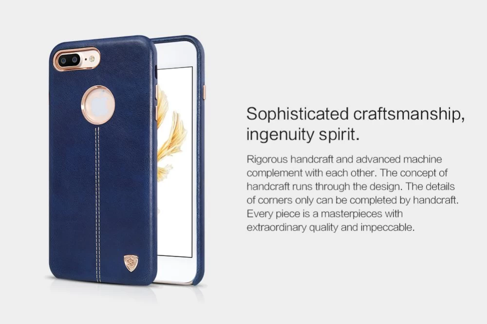 Apple iPhone 7 Plus vāciņš zils Nillkin Englon Leather