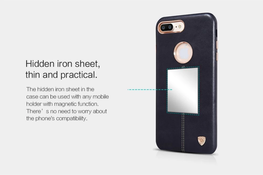 Apple iPhone 7 Plus vāciņš zils Nillkin Englon Leather