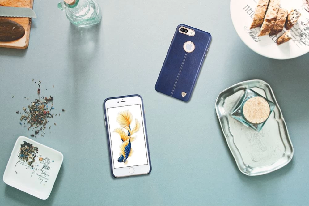 Apple iPhone 7 Plus vāciņš zils Nillkin Englon Leather