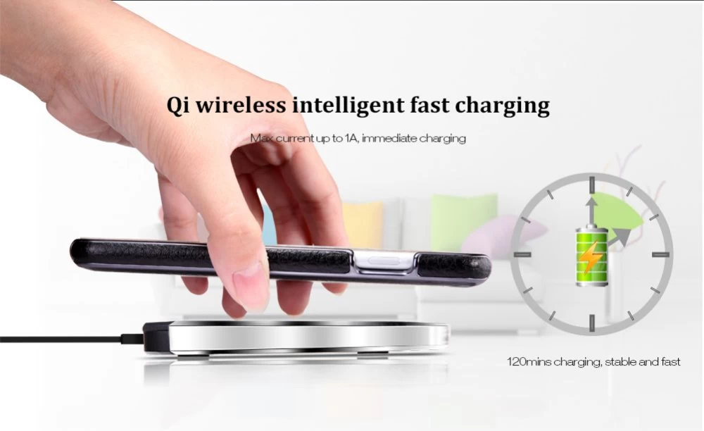 Apple iPhone 6/6S skal brun Nillkin N-JARL Wireless Charging Receiver