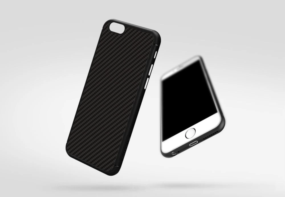 Apple iPhone 6 Plus dėklas Juoda Nillkin Synthetic Fiber