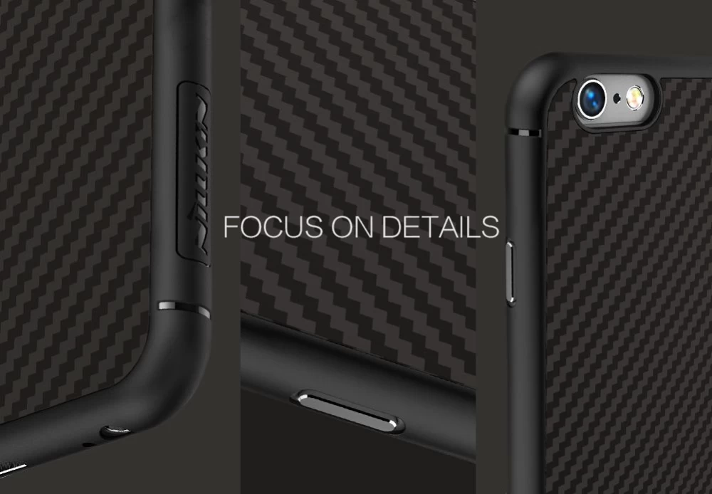 Apple iPhone 6 Plus dėklas Juoda Nillkin Synthetic Fiber