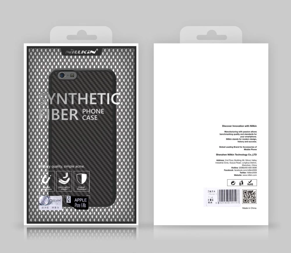 Apple iPhone 6 Plus dėklas Juoda Nillkin Synthetic Fiber