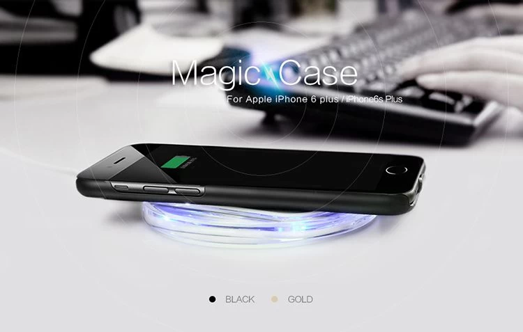 Apple iPhone 6 Plus dėklas auksinis Nillkin Magic  Qi Wireless Charging