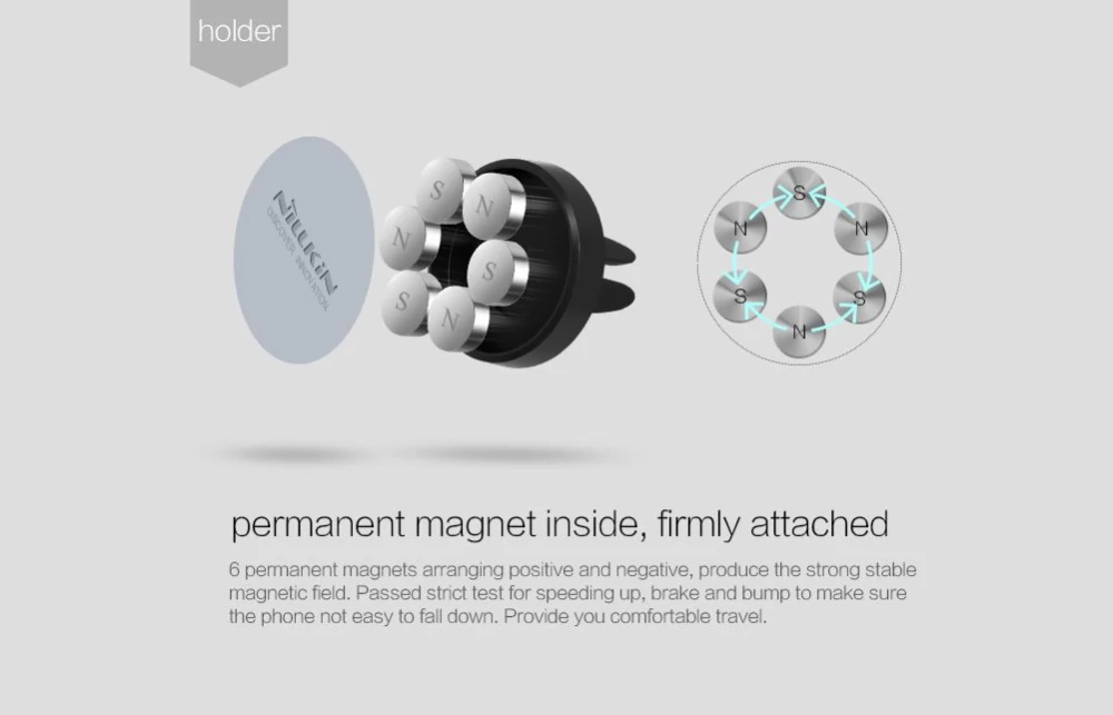 Apple iPhone 6 Plus dėklas Juoda Nillkin Car Holder/Protection