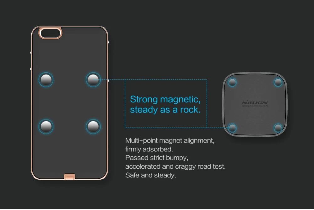 Apple iPhone 6 Plus dėklas Juoda Nillkin N-JARL Wireless Charging Receiver