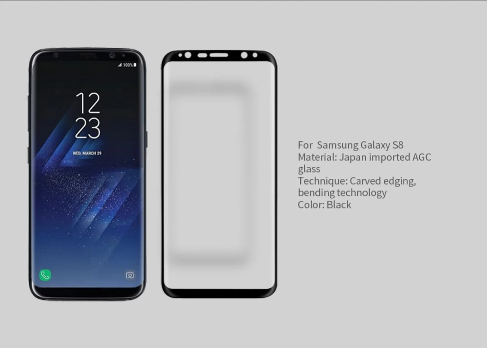 Samsung Galaxy S8 Tempered glass black 3D CP+MAX Glass