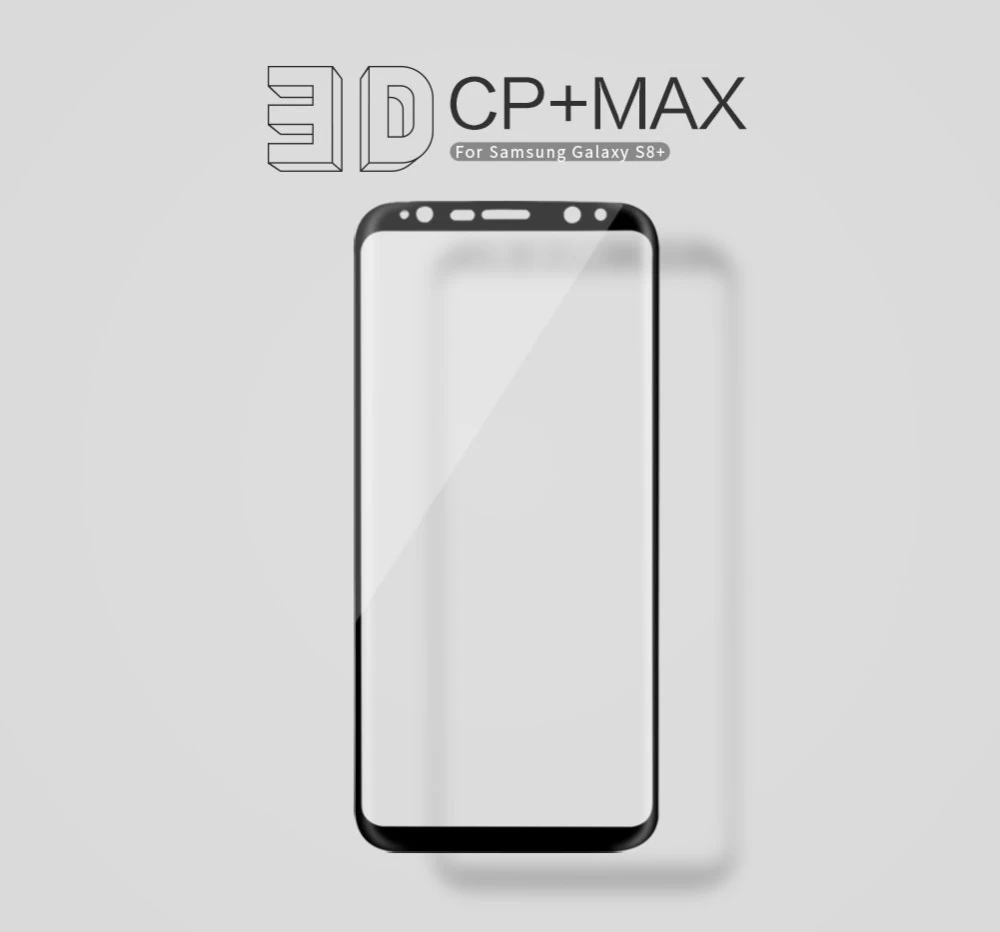 Samsung Galaxy S8 Plus aizsargstikls melns 3D CP+MAX Tempered Glass