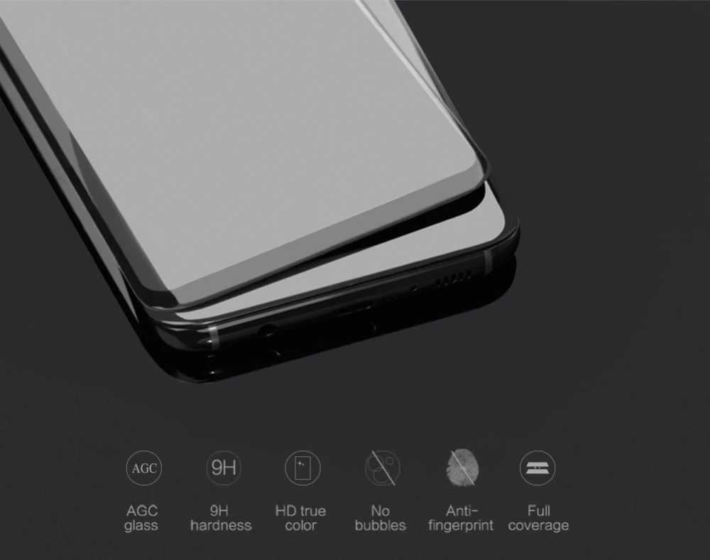 Samsung Galaxy S8 Plus aizsargstikls melns 3D CP+MAX Tempered Glass