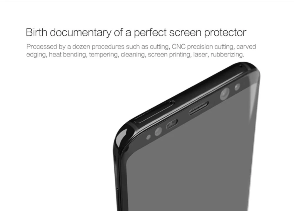 Samsung Galaxy S8 Plus aizsargstikls melns 3D CP+MAX Tempered Glass