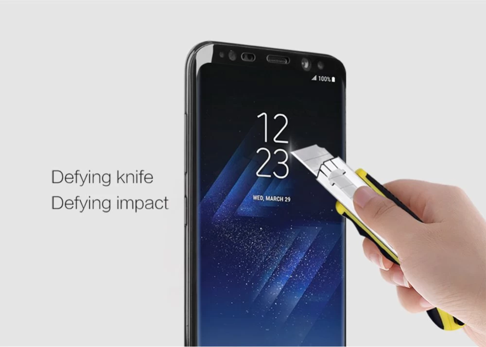 Samsung Galaxy S8 Plus aizsargstikls melns 3D CP+MAX Tempered Glass