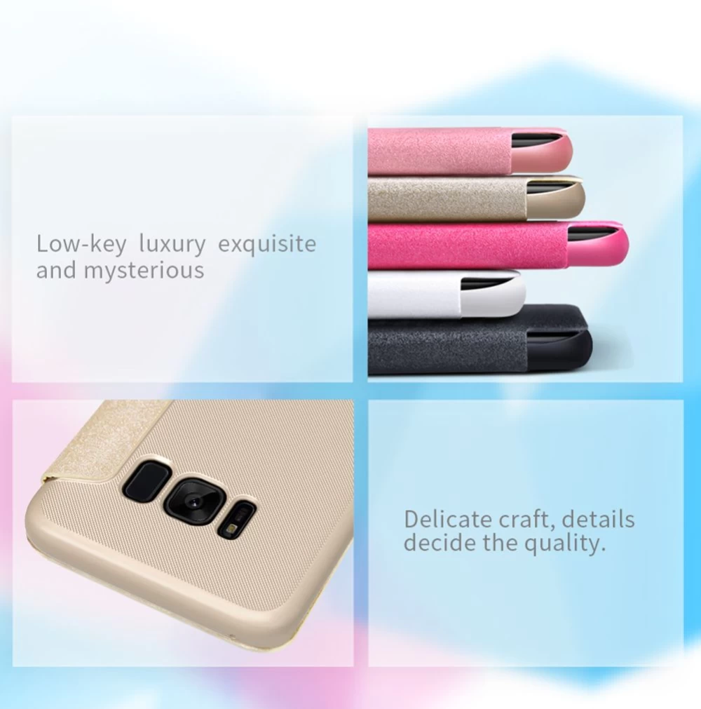 Samsung Galaxy S8 Plus maciņš balts Sparkle Leather