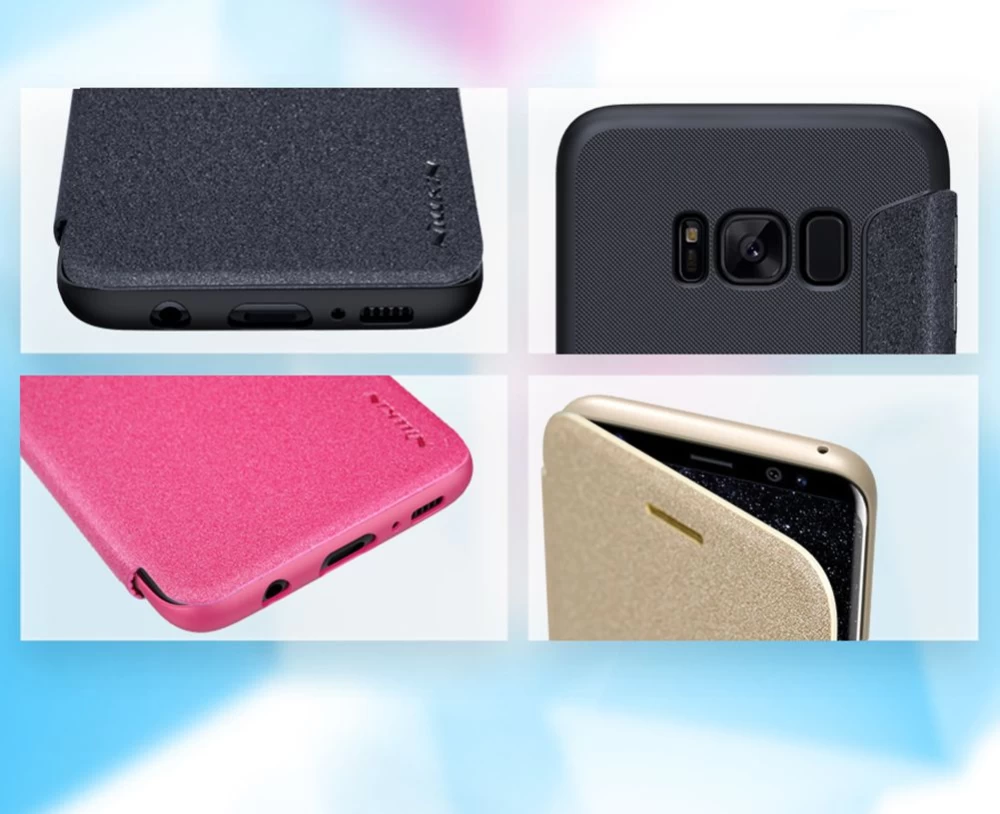 Samsung Galaxy S8 Plus maciņš balts Sparkle Leather