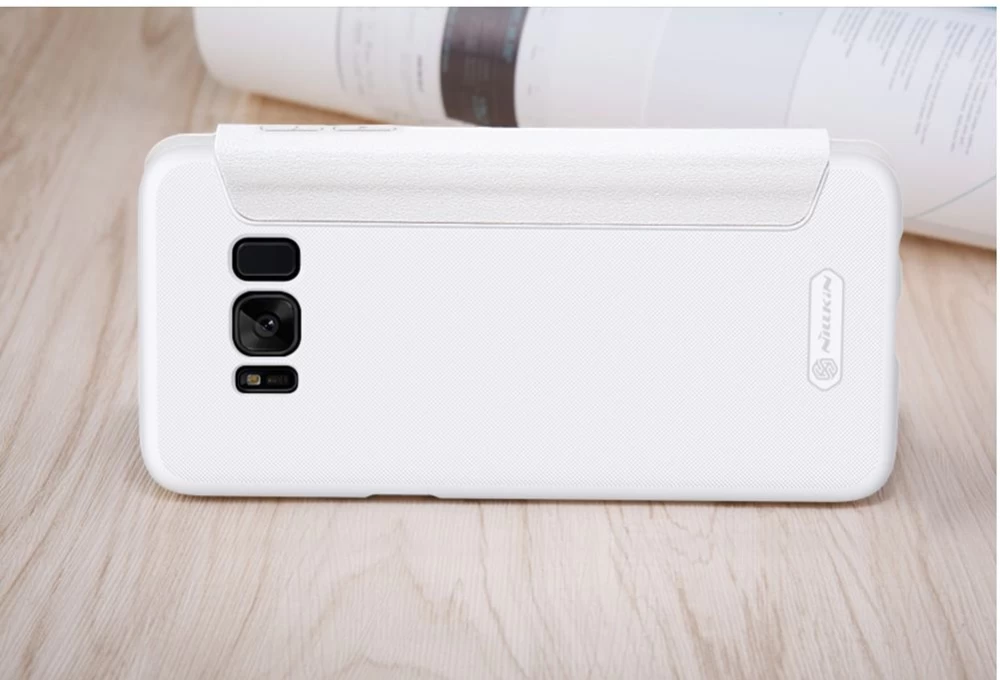 Samsung Galaxy S8 Plus maciņš balts Sparkle Leather