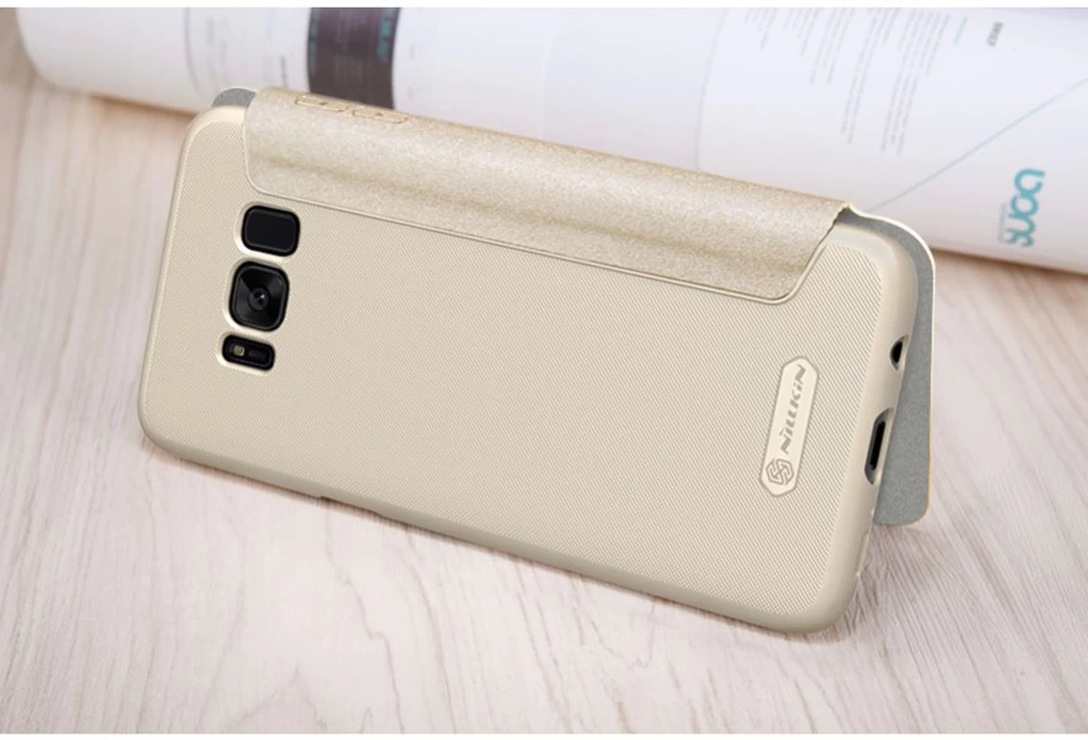 Samsung Galaxy S8 Plus maciņš balts Sparkle Leather