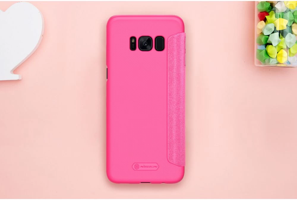 Samsung Galaxy S8 Plus maciņš balts Sparkle Leather