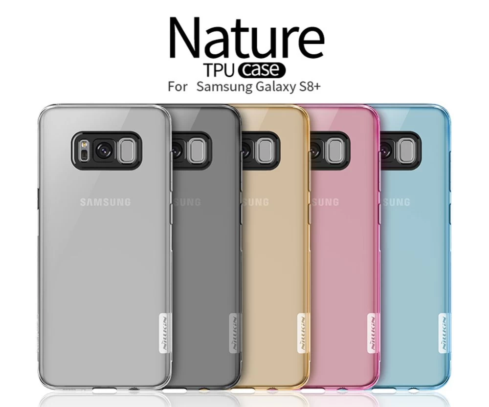 Samsung Galaxy S8 Plus vāciņš caurspīdīgs zils TPU
