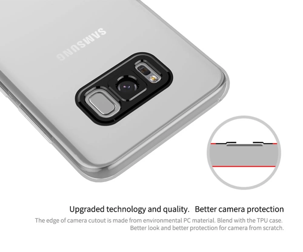 Samsung Galaxy S8 Plus vāciņš caurspīdīgs zils TPU