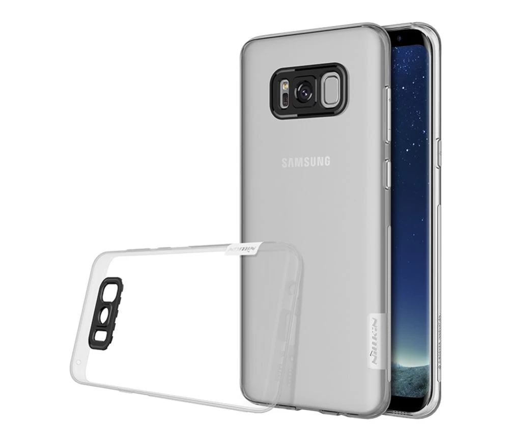 Samsung Galaxy S8 Plus vāciņš caurspīdīgs zils TPU