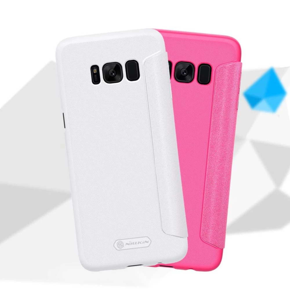 Samsung Galaxy S8 Plus kaaned roosa Sparkle Leather