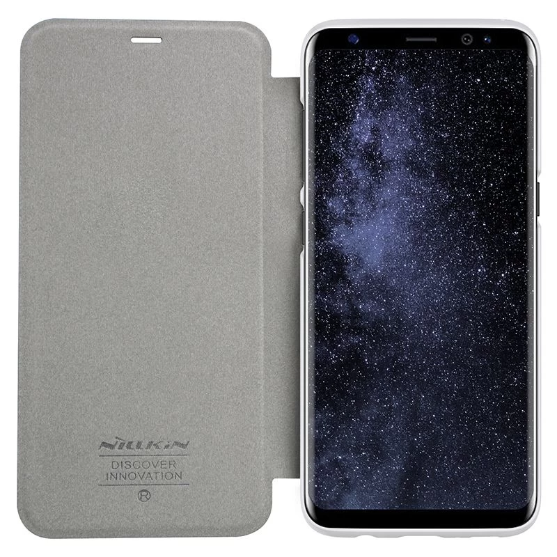 Samsung Galaxy S8 Plus maciņš balts Sparkle Leather