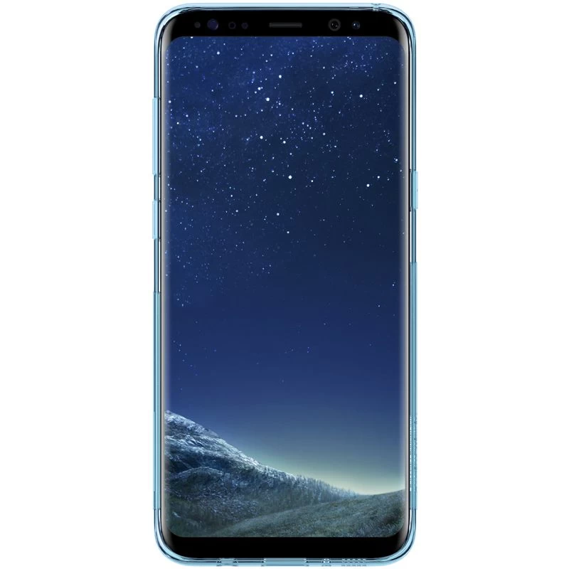 Samsung Galaxy S8 Plus vāciņš caurspīdīgs zils TPU