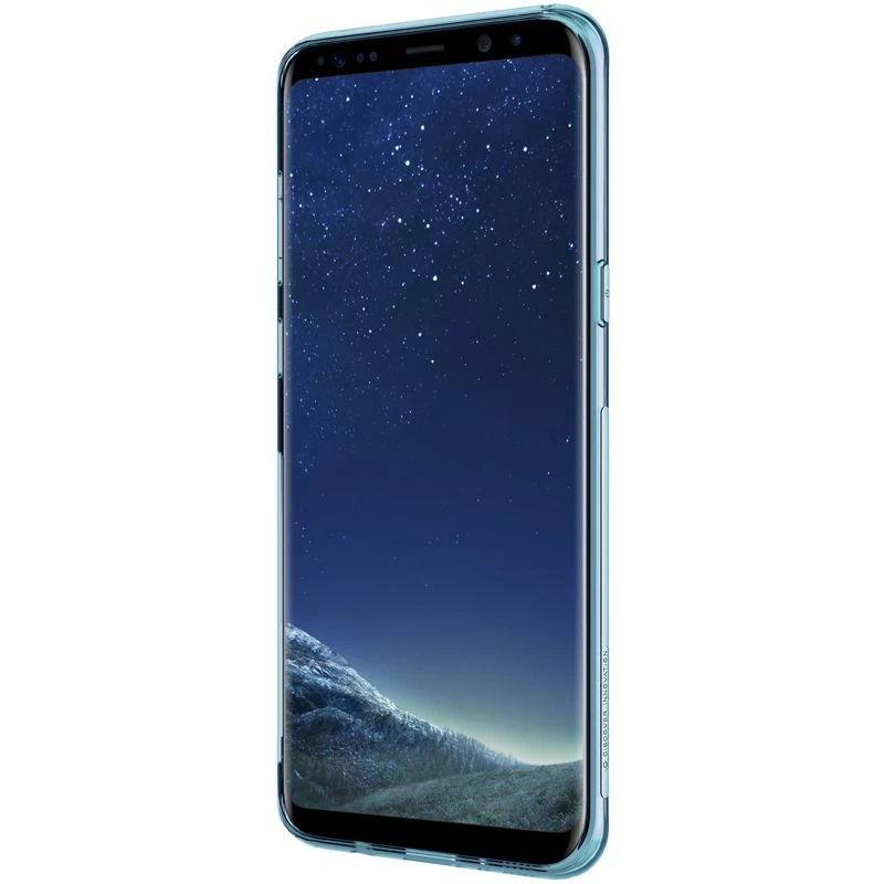 Samsung Galaxy S8 Plus vāciņš caurspīdīgs zils TPU