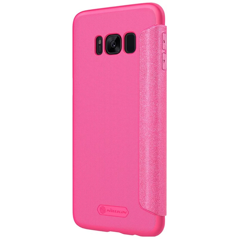 Samsung Galaxy S8 Plus kaaned roosa Sparkle Leather