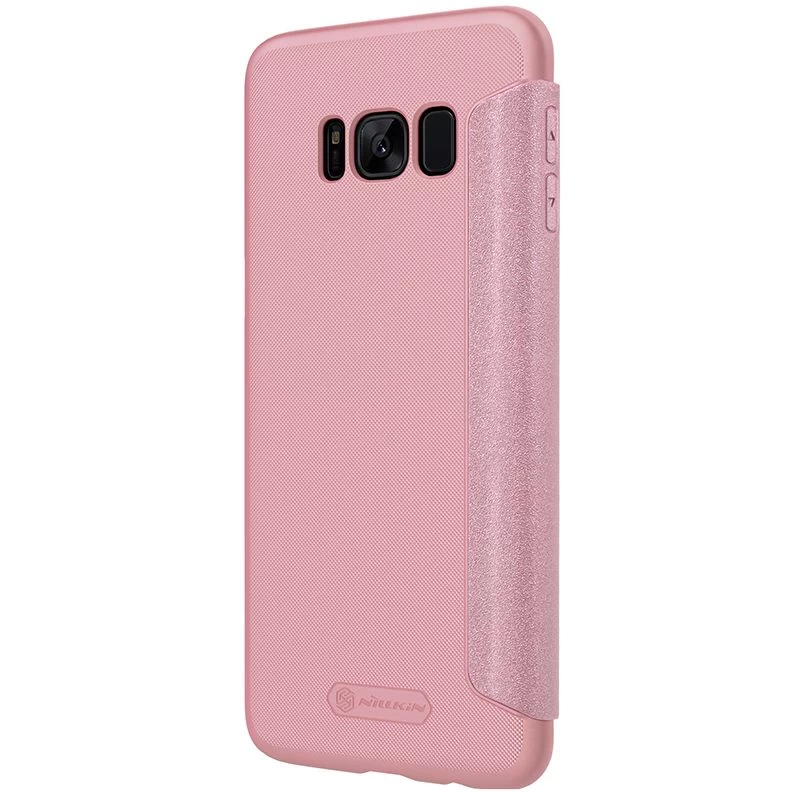 Samsung Galaxy S8 Plus maciņš rozā zelta Sparkle Leather