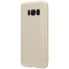 Samsung Galaxy S8 Plus чехол золотой Sparkle Leather 