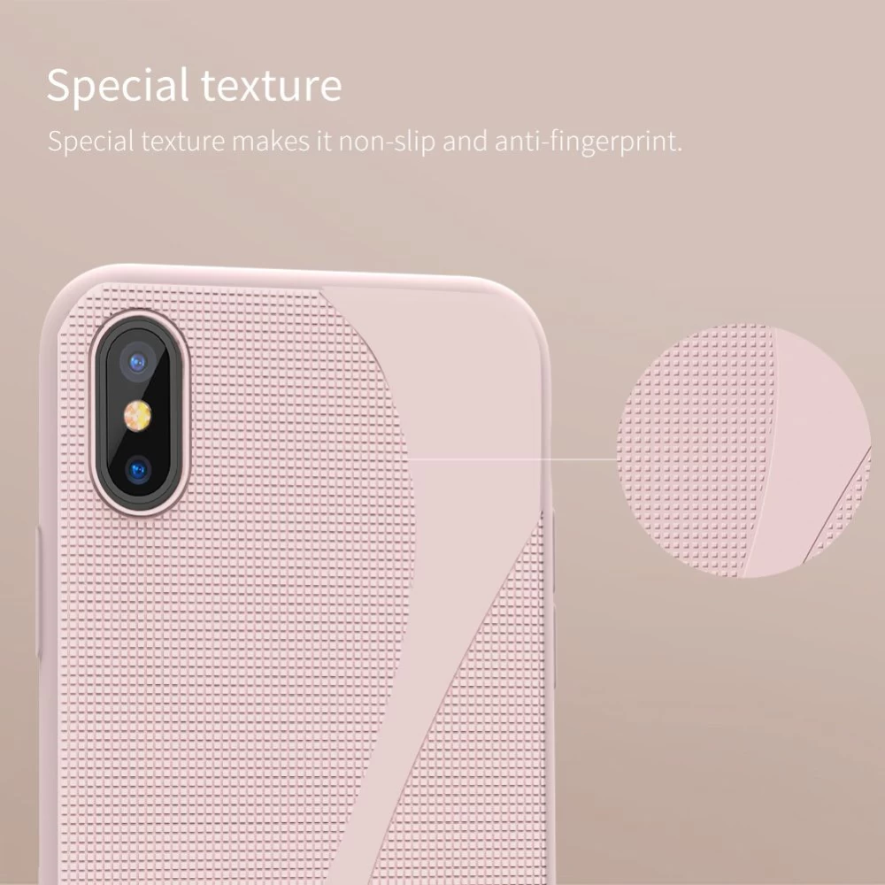 Apple iPhone X vāciņš rozā Nillkin Flex II
