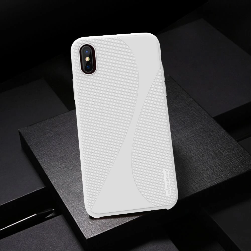 Apple iPhone X vāciņš rozā Nillkin Flex II