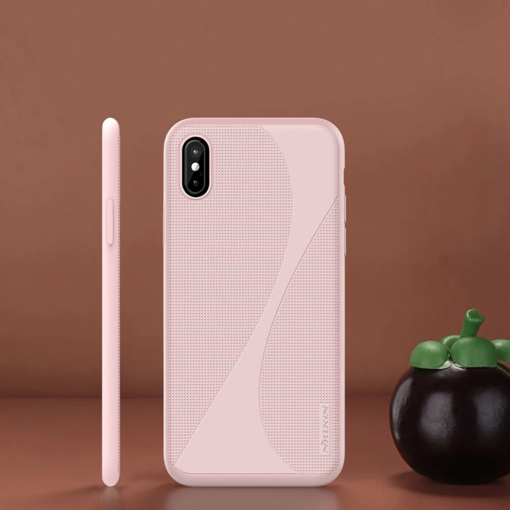 Apple iPhone X vāciņš rozā Nillkin Flex II