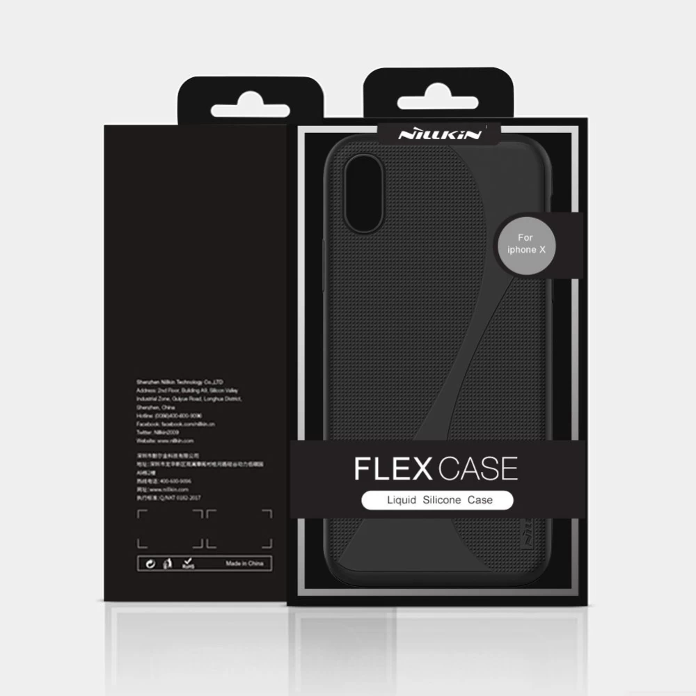 Apple iPhone X vāciņš rozā Nillkin Flex II