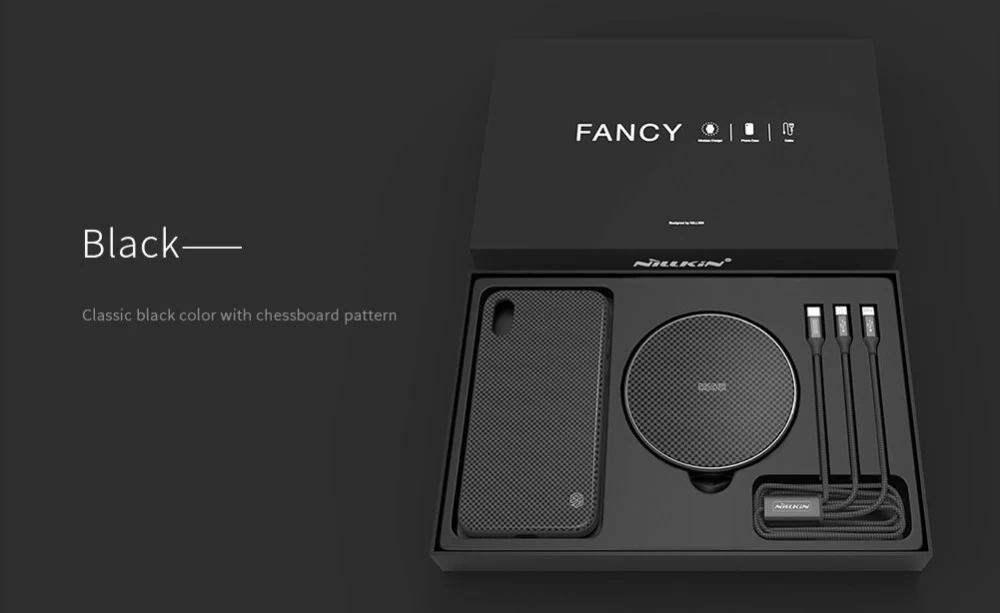 Apple iPhone X vāciņš rozā Nillkin Fancy Gift Set