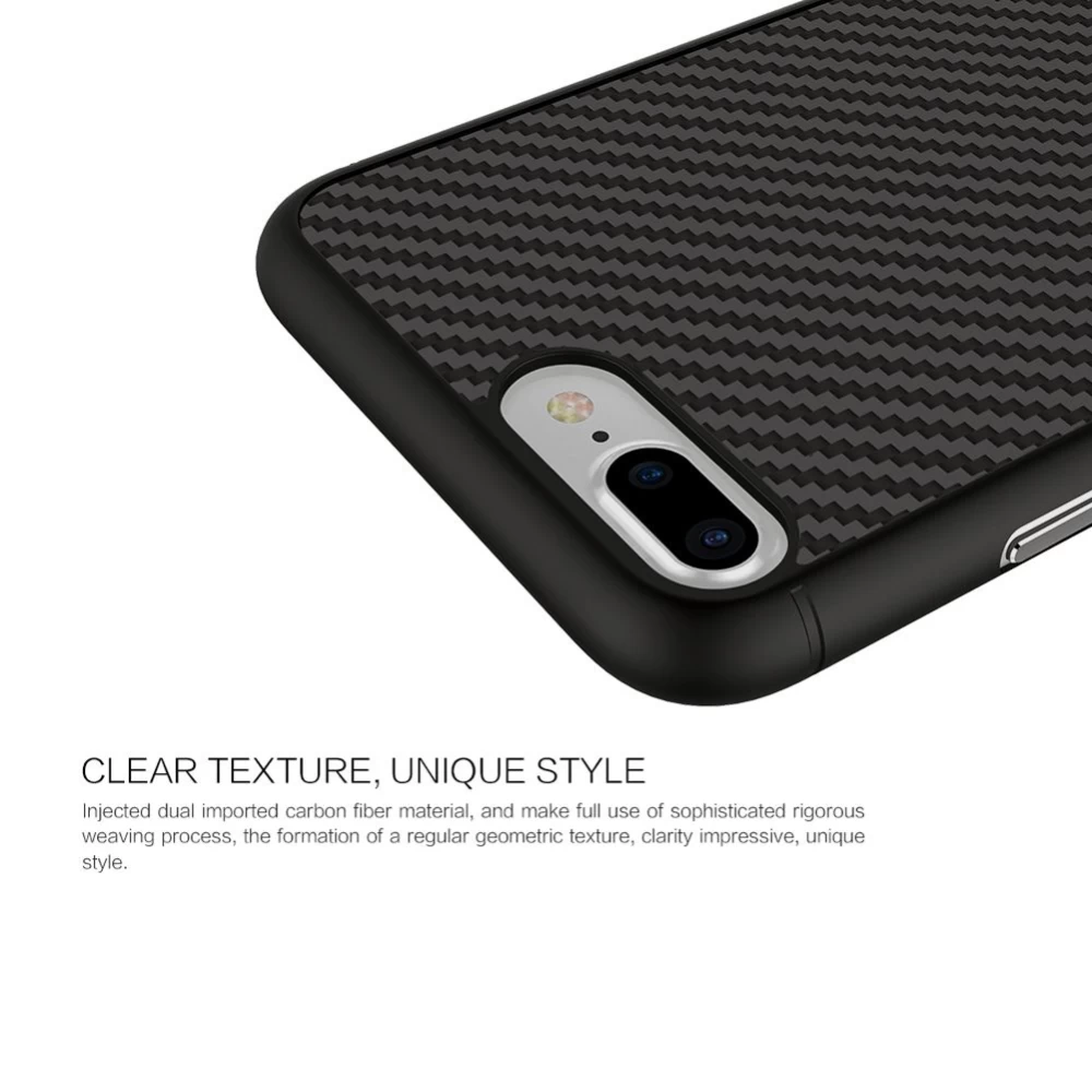 Apple iPhone 8 Plus dėklas Juoda Nillkin Synthetic Fiber