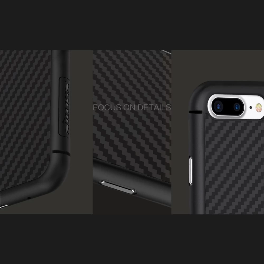 Apple iPhone 8 Plus dėklas Juoda Nillkin Synthetic Fiber