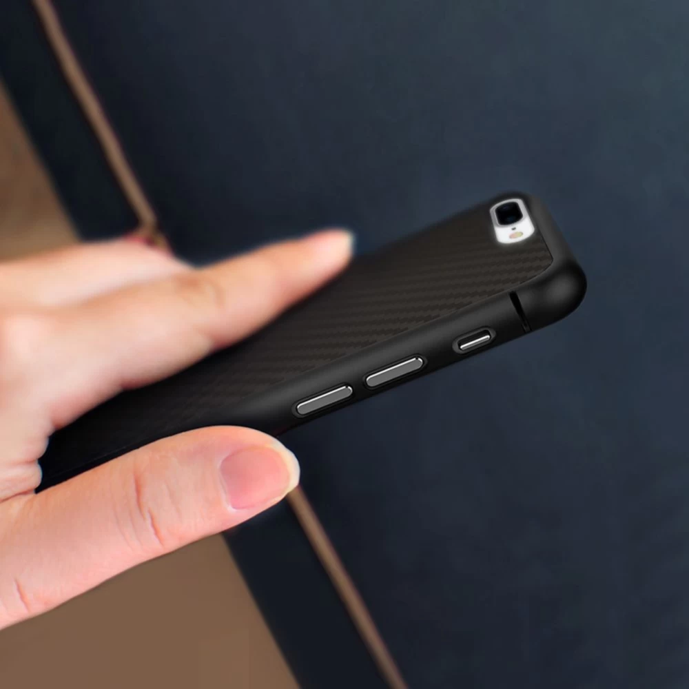 Apple iPhone 8 Plus dėklas Juoda Nillkin Synthetic Fiber