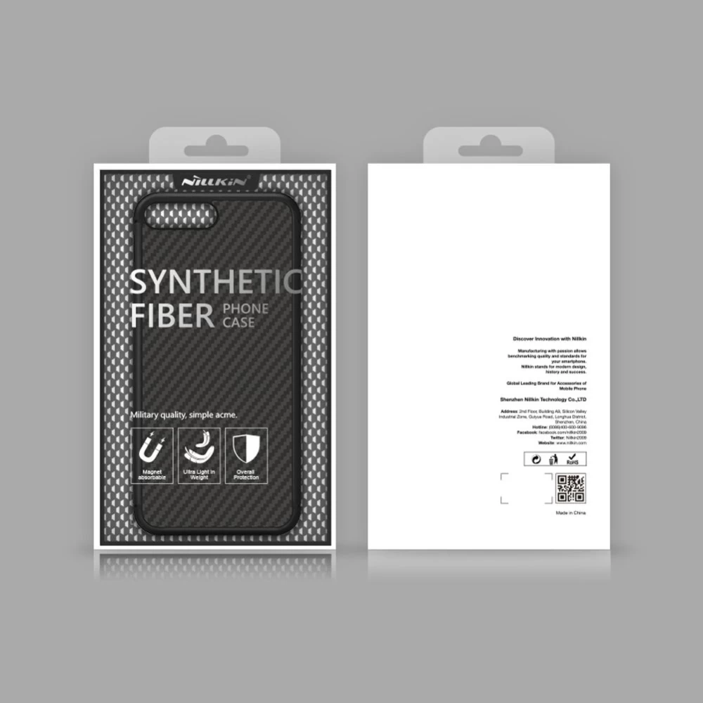 Apple iPhone 8 Plus dėklas Juoda Nillkin Synthetic Fiber