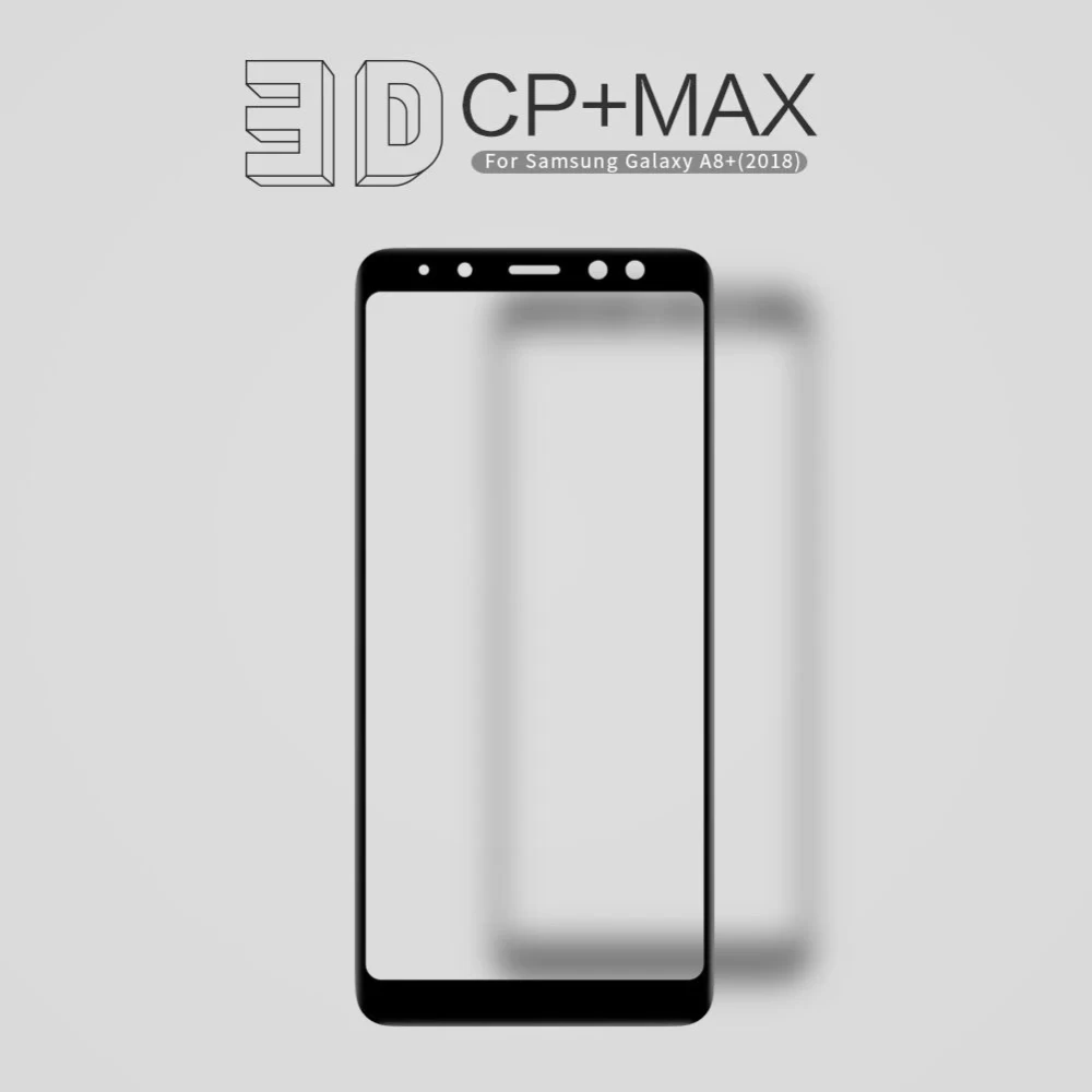 Samsung Galaxy A8 Plus kaitseklaas must Nillkin 3D CP+MAX Tempered Glass