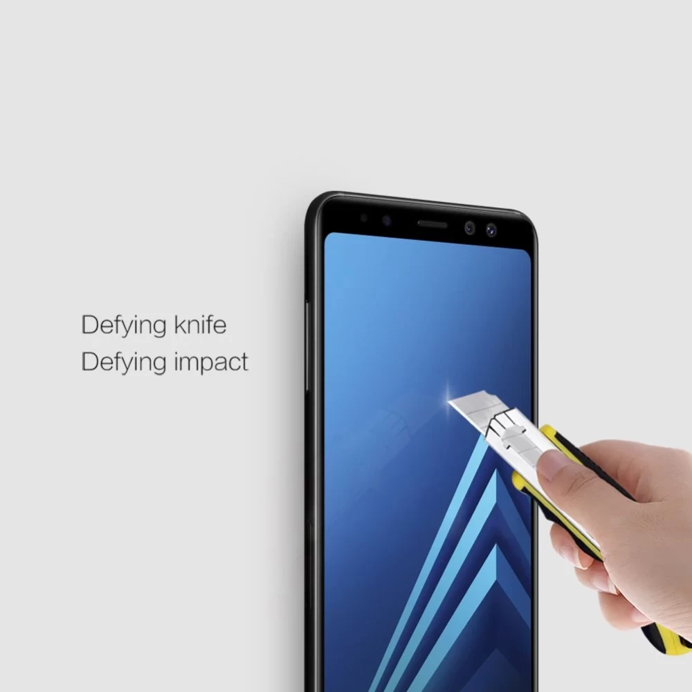 Samsung Galaxy A8 Plus kaitseklaas must Nillkin 3D CP+MAX Tempered Glass