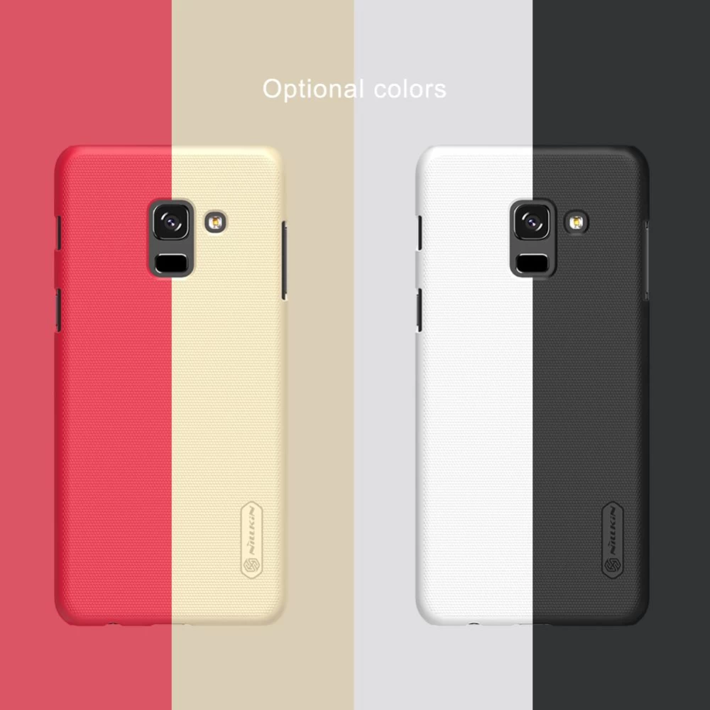 Samsung Galaxy A8 Plus чехол белый Nillkin Super Frosted Shield
