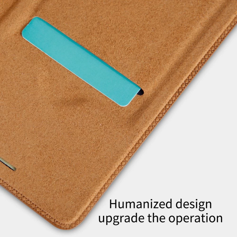 Samsung Galaxy A8 Plus fodral brun Nillkin Qin Leather