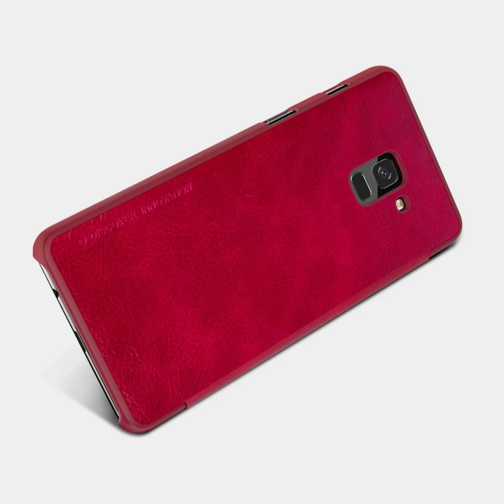 Samsung Galaxy A8 Plus fodral brun Nillkin Qin Leather