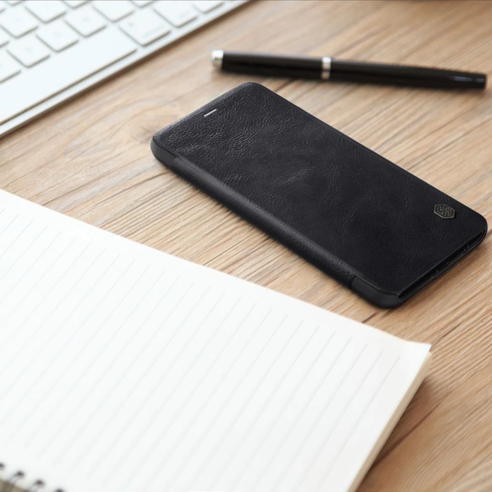Samsung Galaxy A8 Plus fodral brun Nillkin Qin Leather