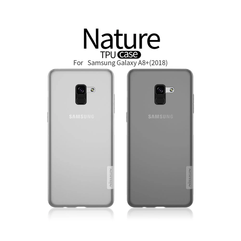 Samsung Galaxy A8 Plus ümbris läbipaistev hall Nillkin TPU