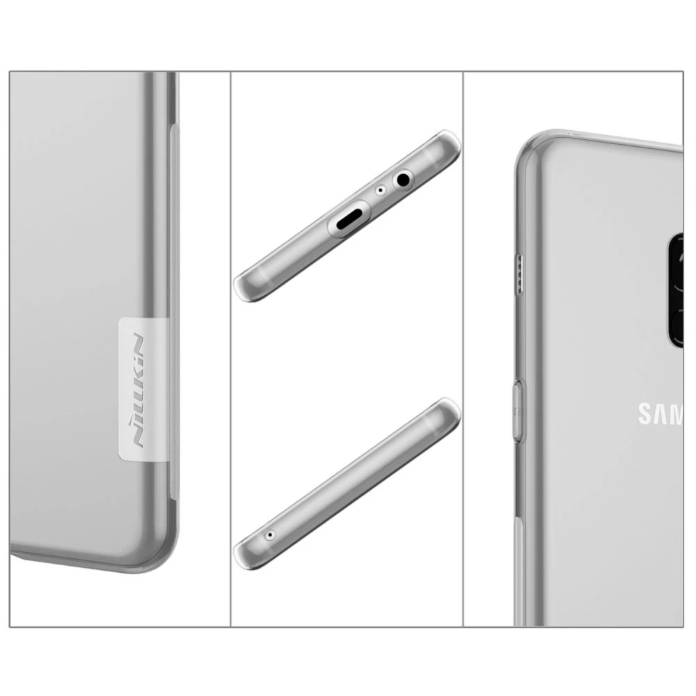 Samsung Galaxy A8 Plus ümbris läbipaistev hall Nillkin TPU